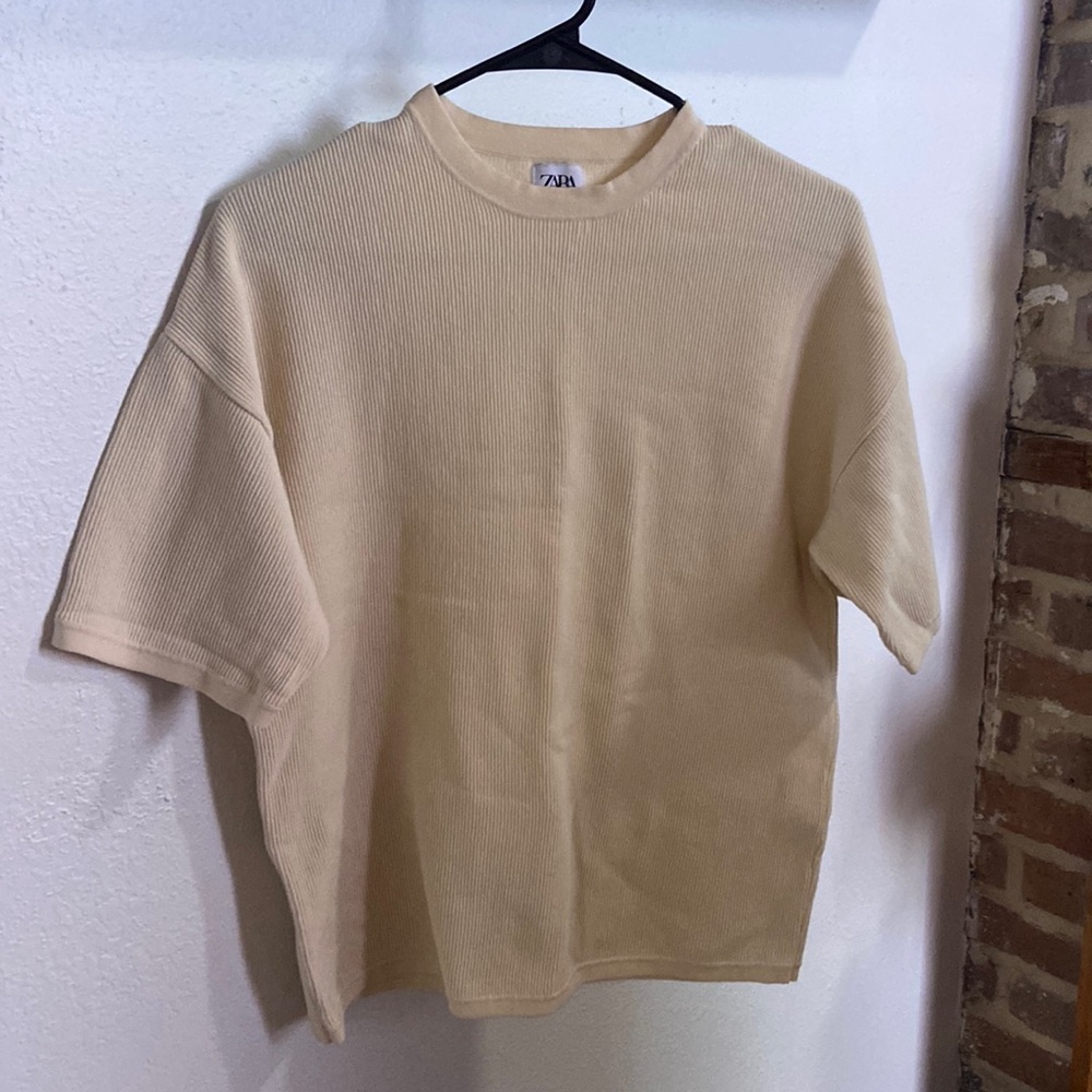 Zara, Ribbed crew neck t-shirts